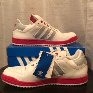 Adidas. Pink/gray/white. NEVER WORN.